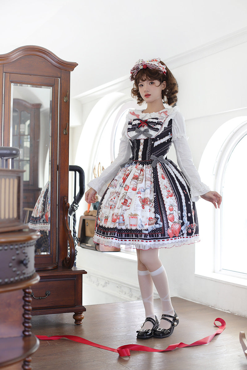 Strawberry Manor プリントジャンパースカート