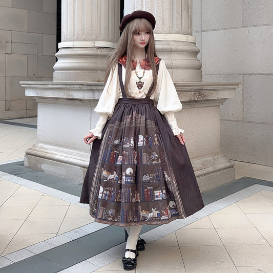 【受注予約11/6まで】German Bookcase サスペンダースカート