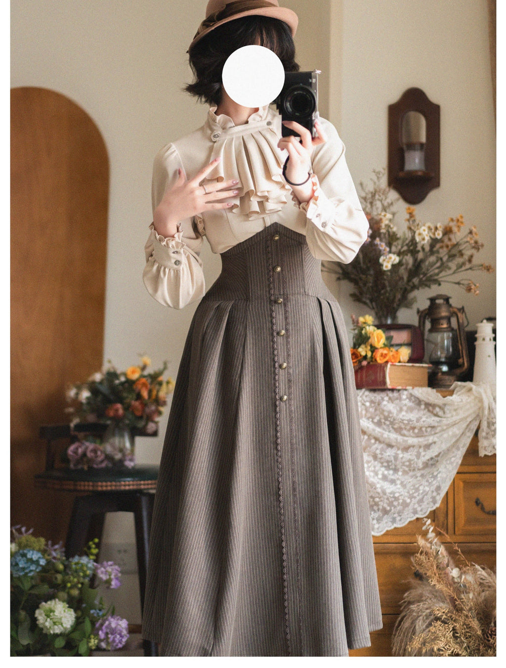 [Pre-order] Forest Letter Elegant Blouse [Buy together for 20% off]