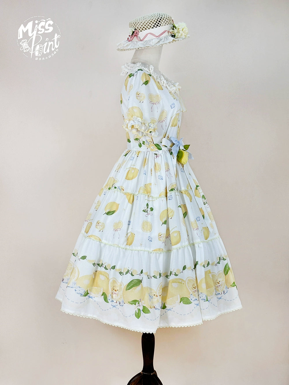 【予約販売】Lemon Sweetie プリント半袖ワンピース・デイリータイプ