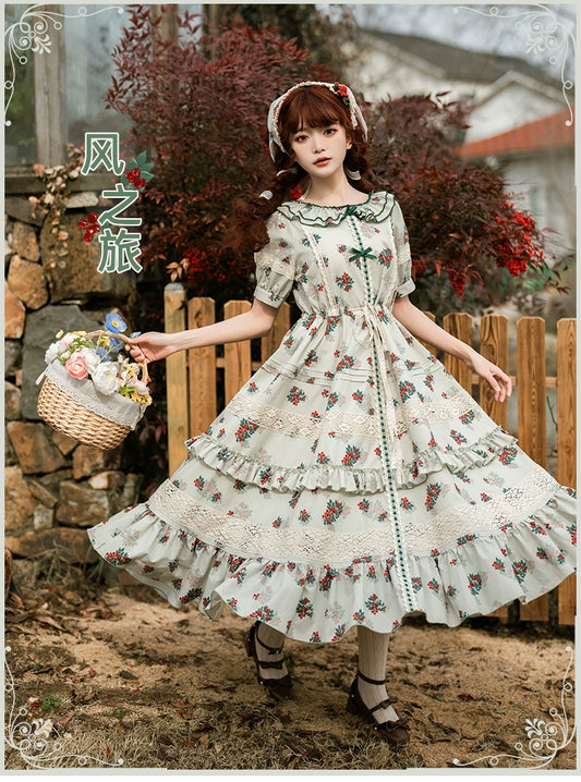 Wind Journey Country Style Short Sleeve Dress