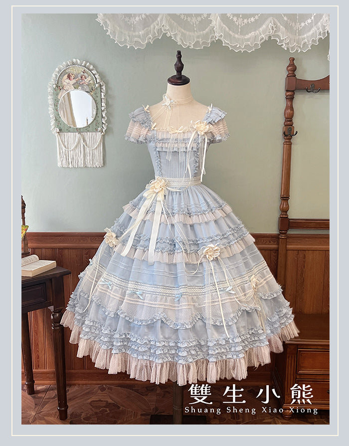 【受注予約4/28まで】Camellia Dream スクエアネックワンピース・ロング丈