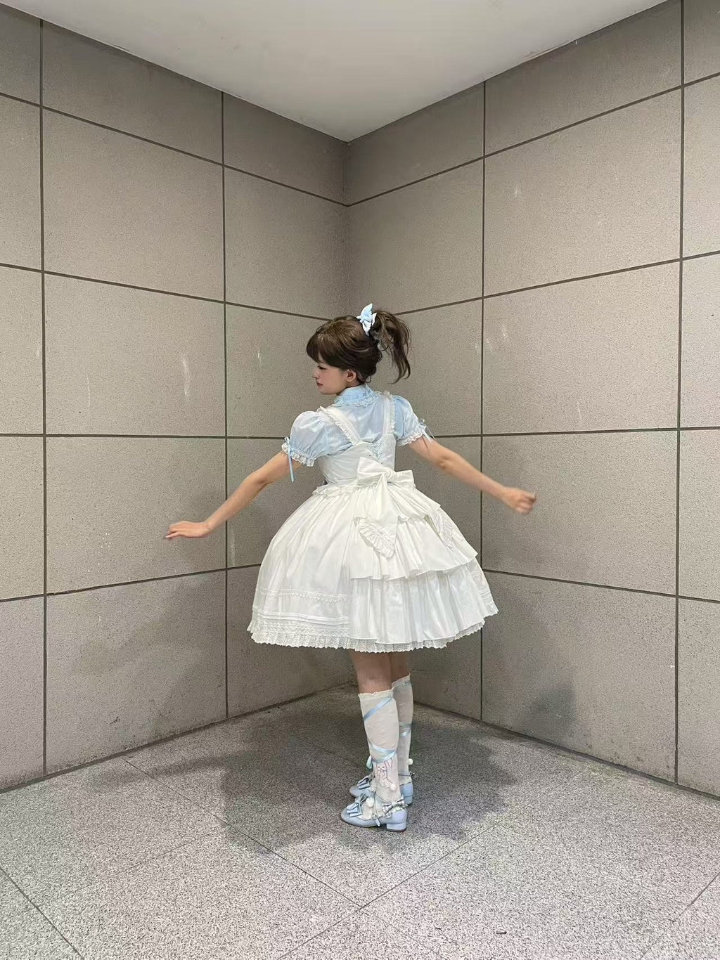 【受注予約5/21まで】Laura's Doll ハイウエストジャンパースカート・全3色