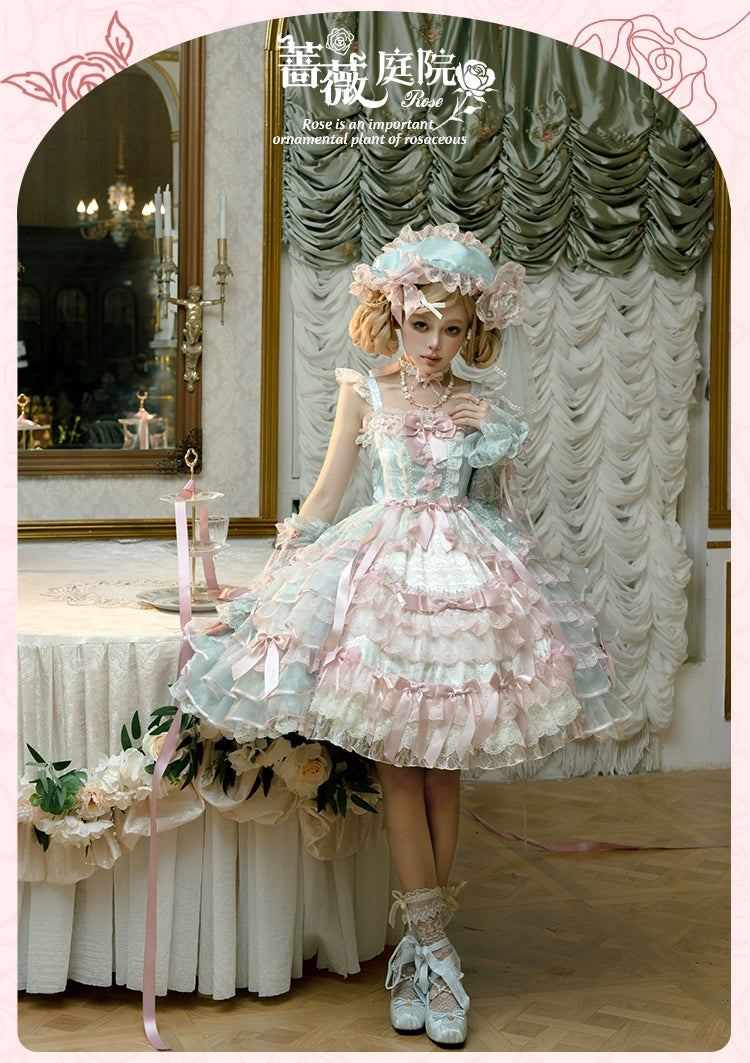 [Pre-orders available until 10/16] Rose Courtyard lace and ribbon jumper skirt