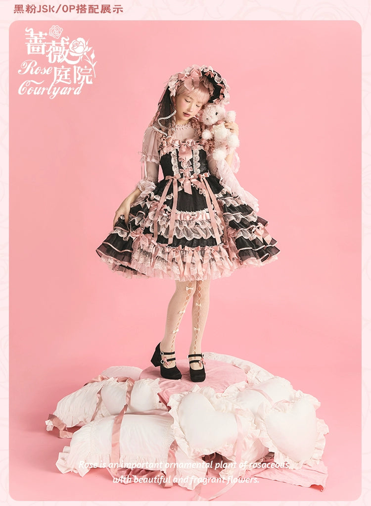 [Pre-orders available until 10/16] Rose Courtyard lace and ribbon jumper skirt