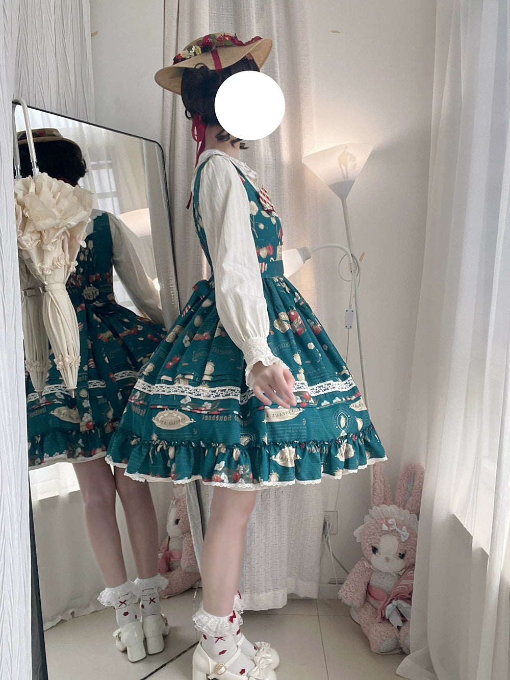 【受注予約9/16まで】Strawberry Journal2.0 フェイクフロントジャンパースカート