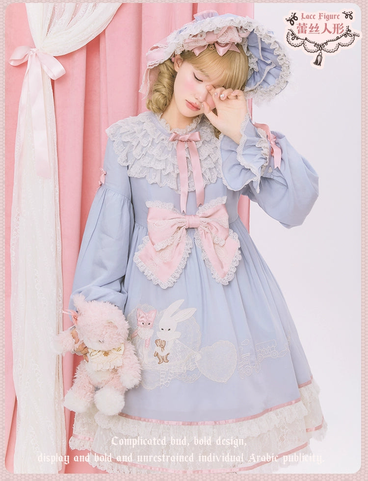 【再販・受注予約12/23まで】Lace Figure アップリケワンピース