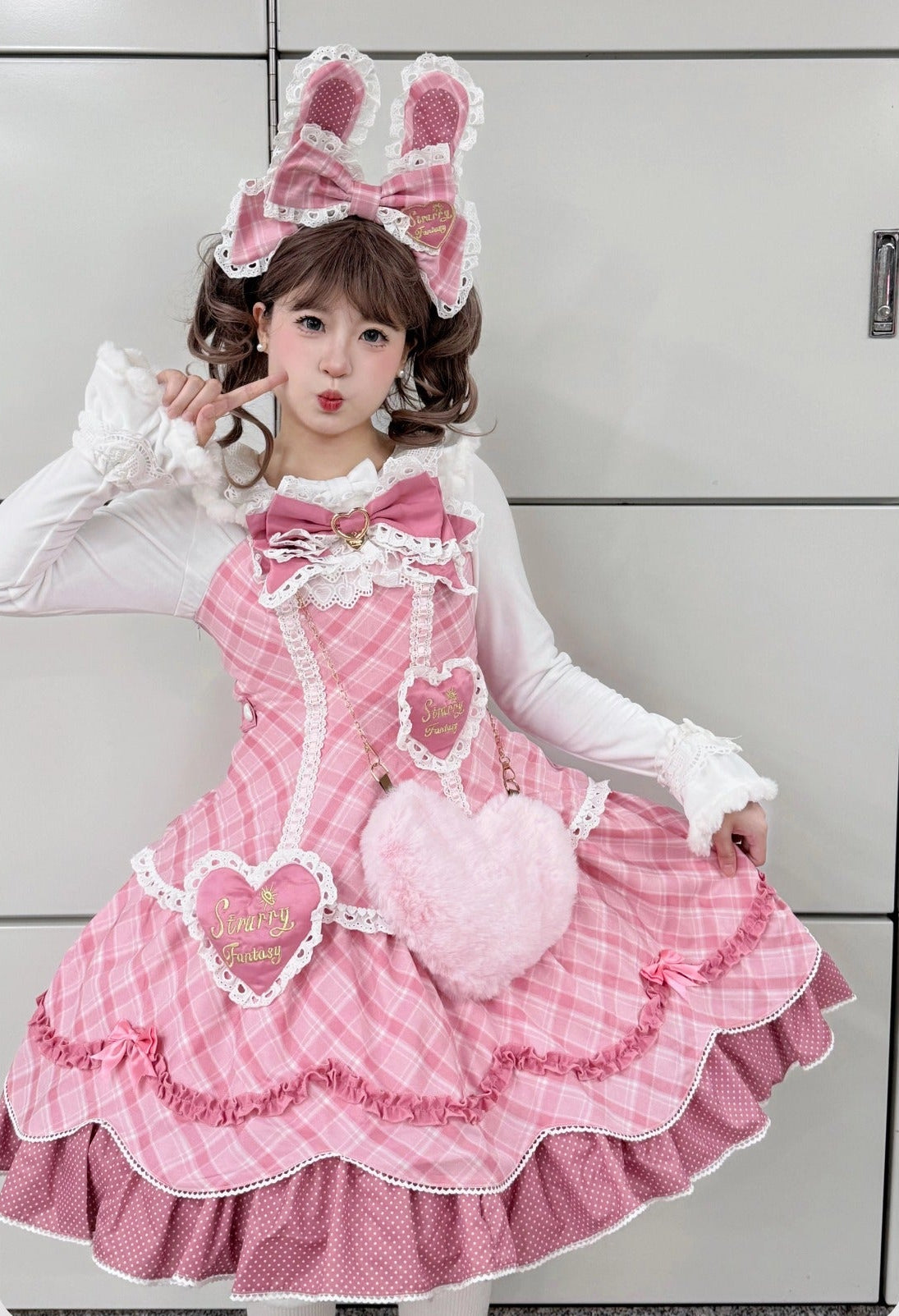 受注予約11/13まで】Velvet Sweetie Heart チェックのジャンパー