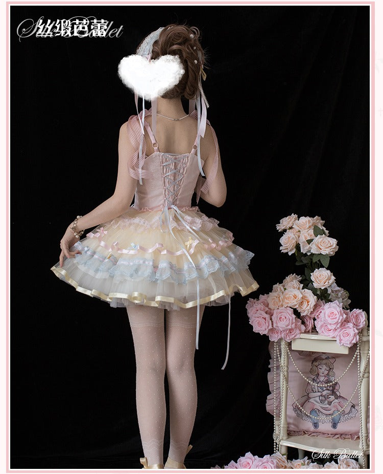 【受注予約1/23まで】Silk Ballet ジャンパースカート・ショート丈