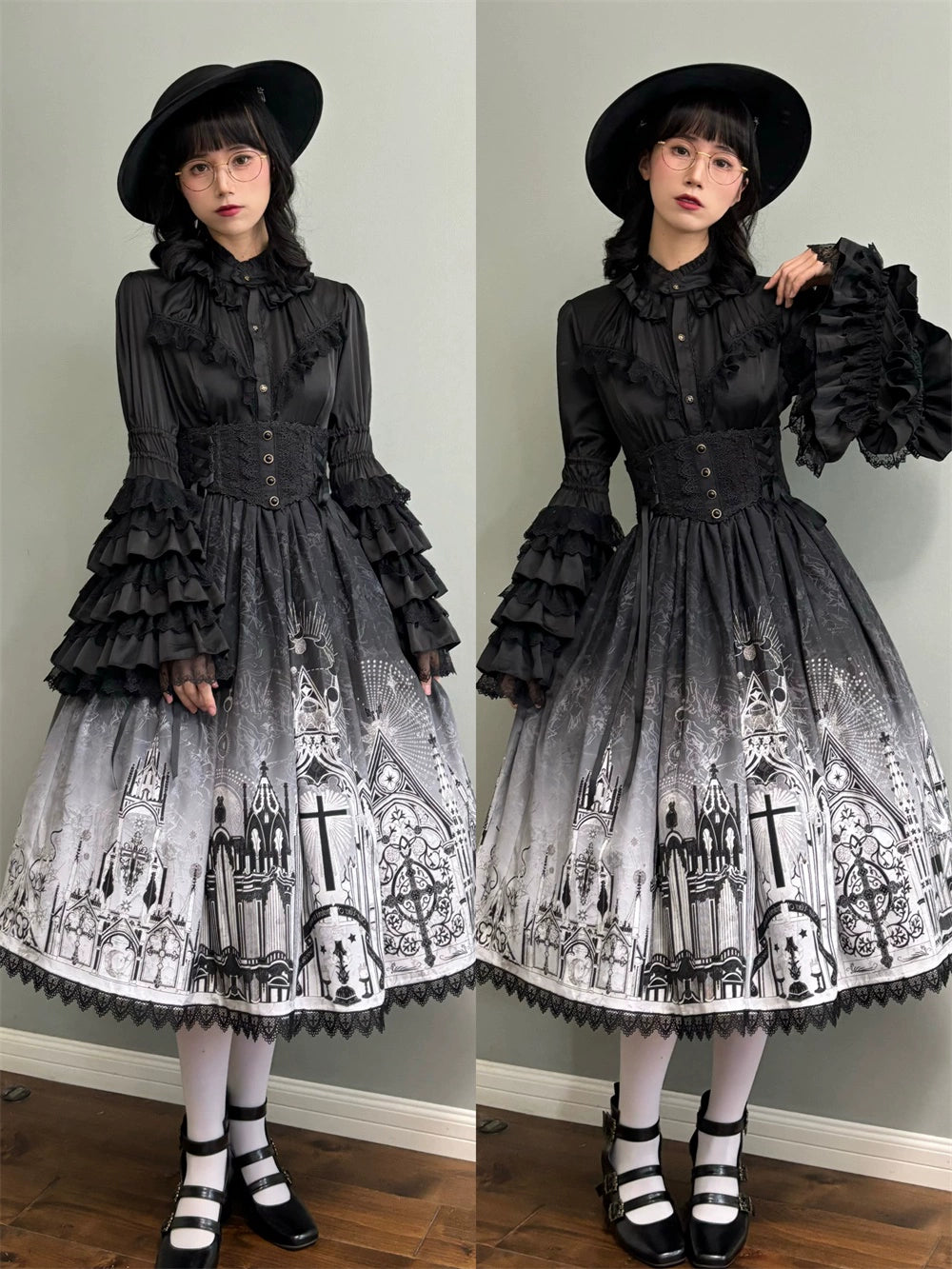 [Sale period ended] Sanctuary Gothic Lolita print skirt