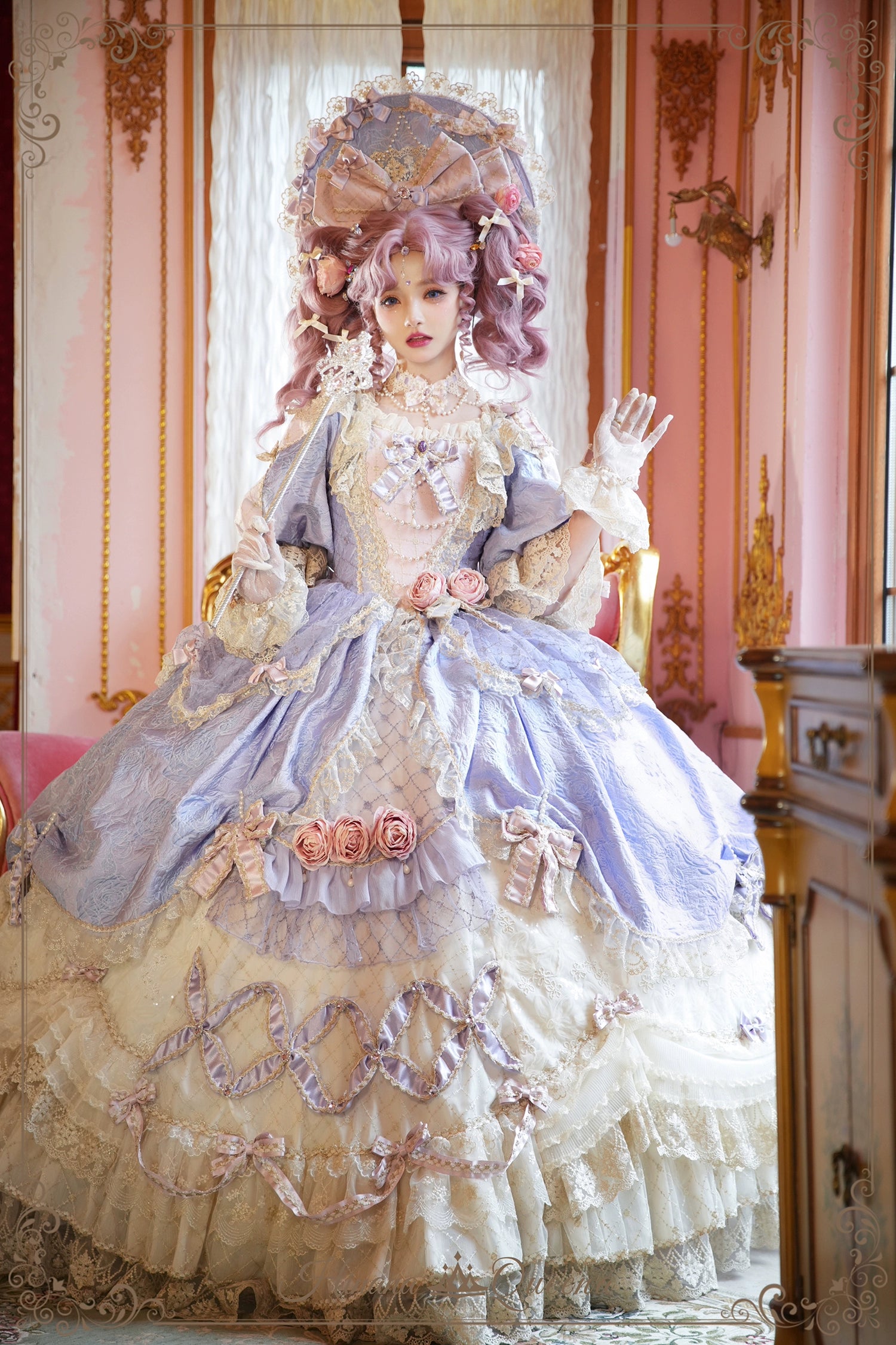 【受注予約6/26まで】Mirror Snow White プリンセスロングドレス・パープル