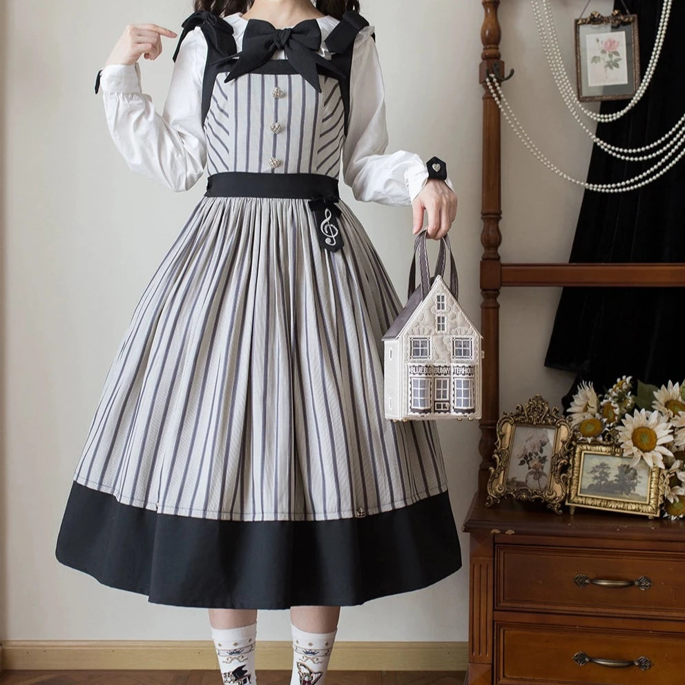 [Pre-orders available until 11/7] Twilight and Nightfall Striped Jumper Skirt