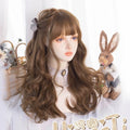 Lolita wig, honey brown, loose and curly, long