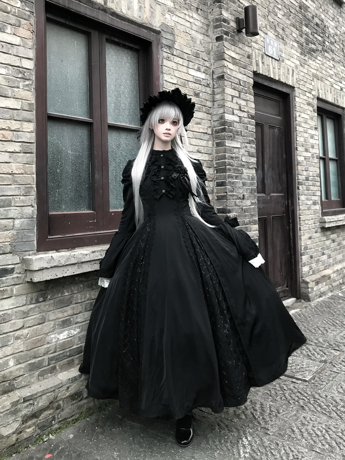 【受注予約11/4まで】Silver Mist 姫袖ゴシックワンピース