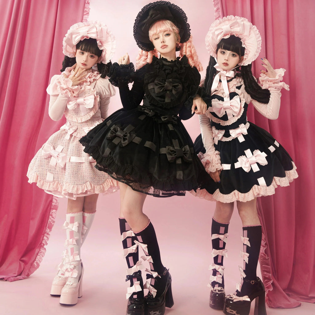 Ribbon Gift Box ミニ丈ジャンパースカート