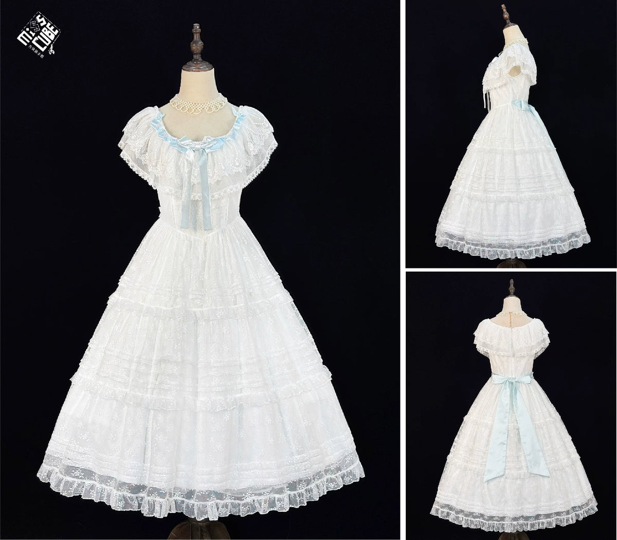 【受注予約10/13まで】Dream Lace ショールレースジャンパースカート