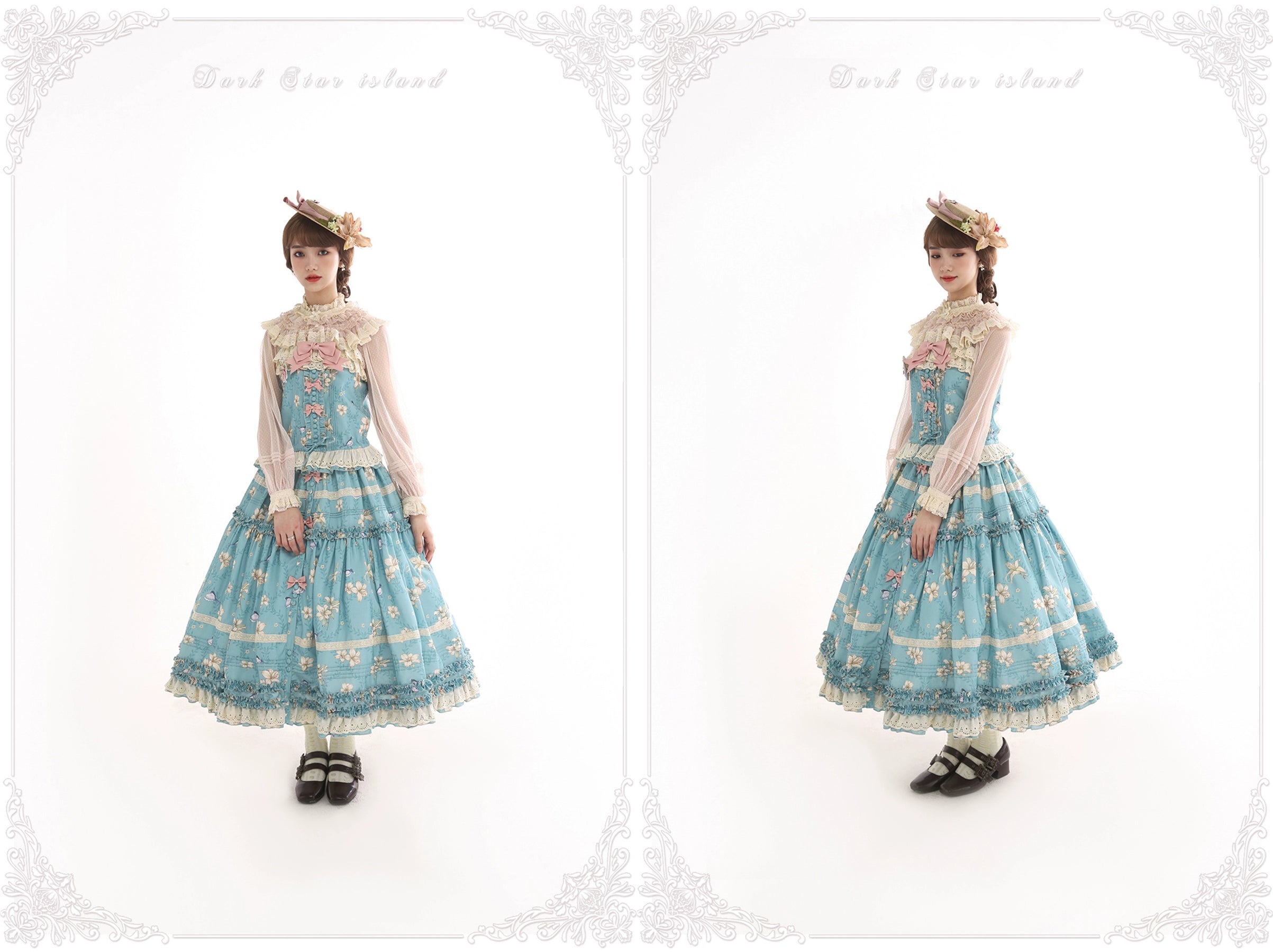 Lily and Wind クラシカルプリントスカートとトップス