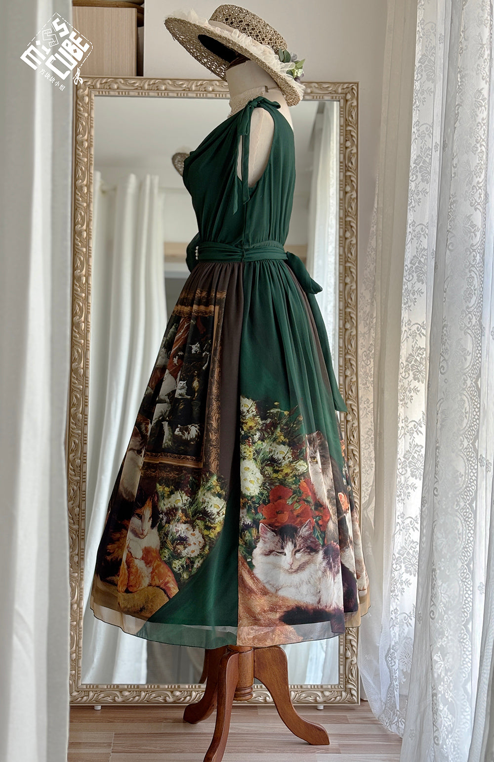 【予約販売】Elegance Greek 油彩画風プリントジャンパースカート・新色