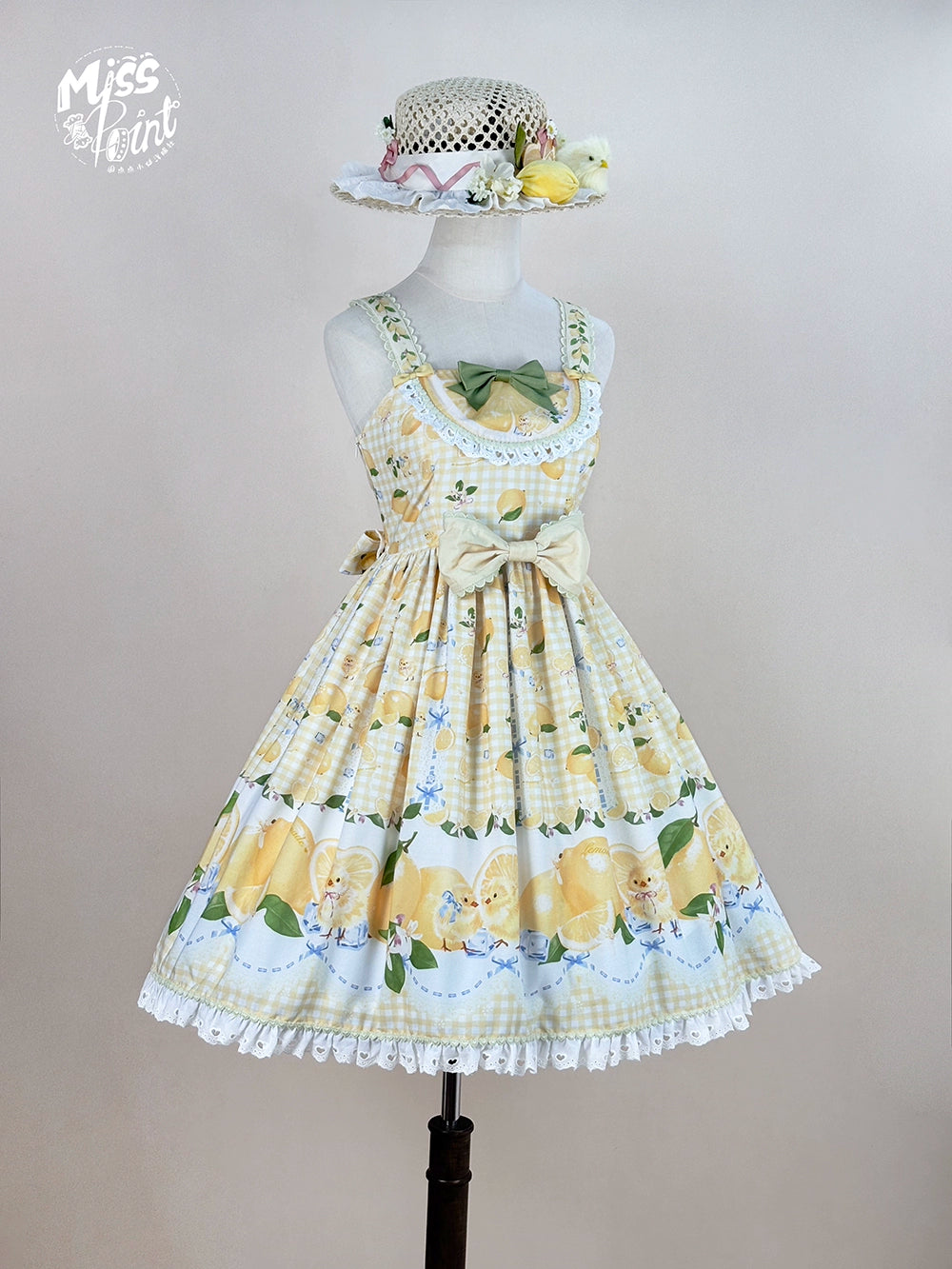 【予約販売】Lemon Sweetie プリントジャンパースカート・ミドル丈