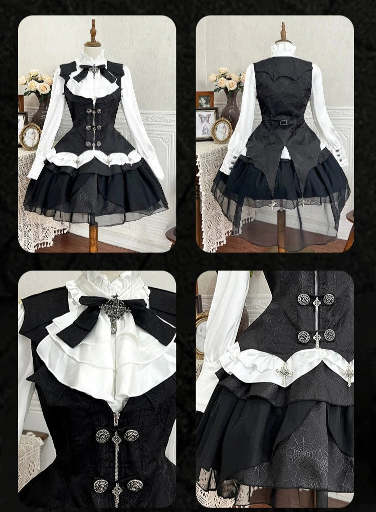 Bloodline Baron 蜘蛛の巣スカート3点セット – ロリータファッション Bloodline Baron 蜘蛛の巣スカート3点セット – ロリータファッション