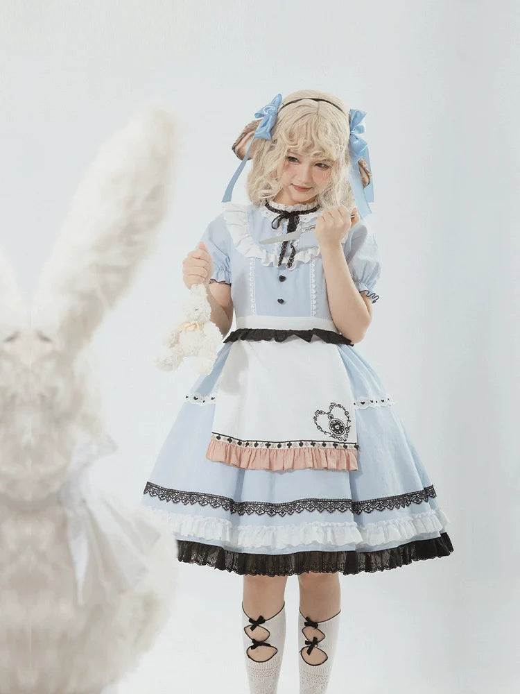 EAT ME うさ耳アリス半袖ワンピース – ロリータファッション通販RonRon EAT ME うさ耳アリス半袖ワンピース – ロリータファッション通販RonRon