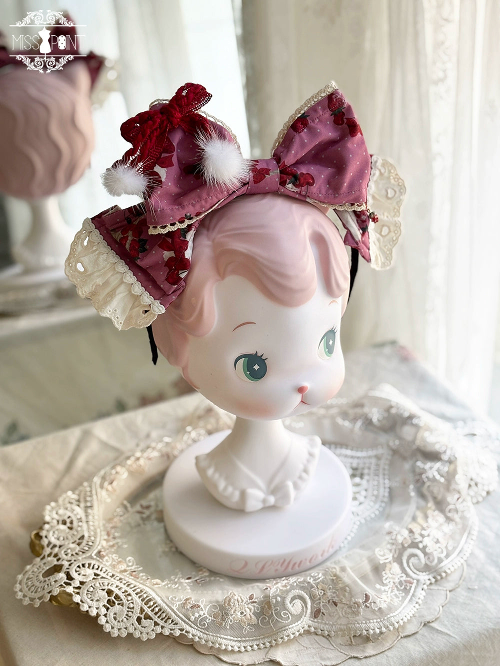 予約販売【同時購入のみ】Sweet Berry Rabbit ボンネット・カチューシャ・布ベルト