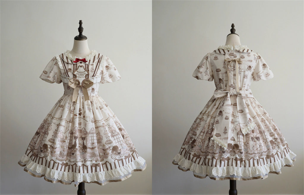Antique Dessert Room 半袖ワンピース