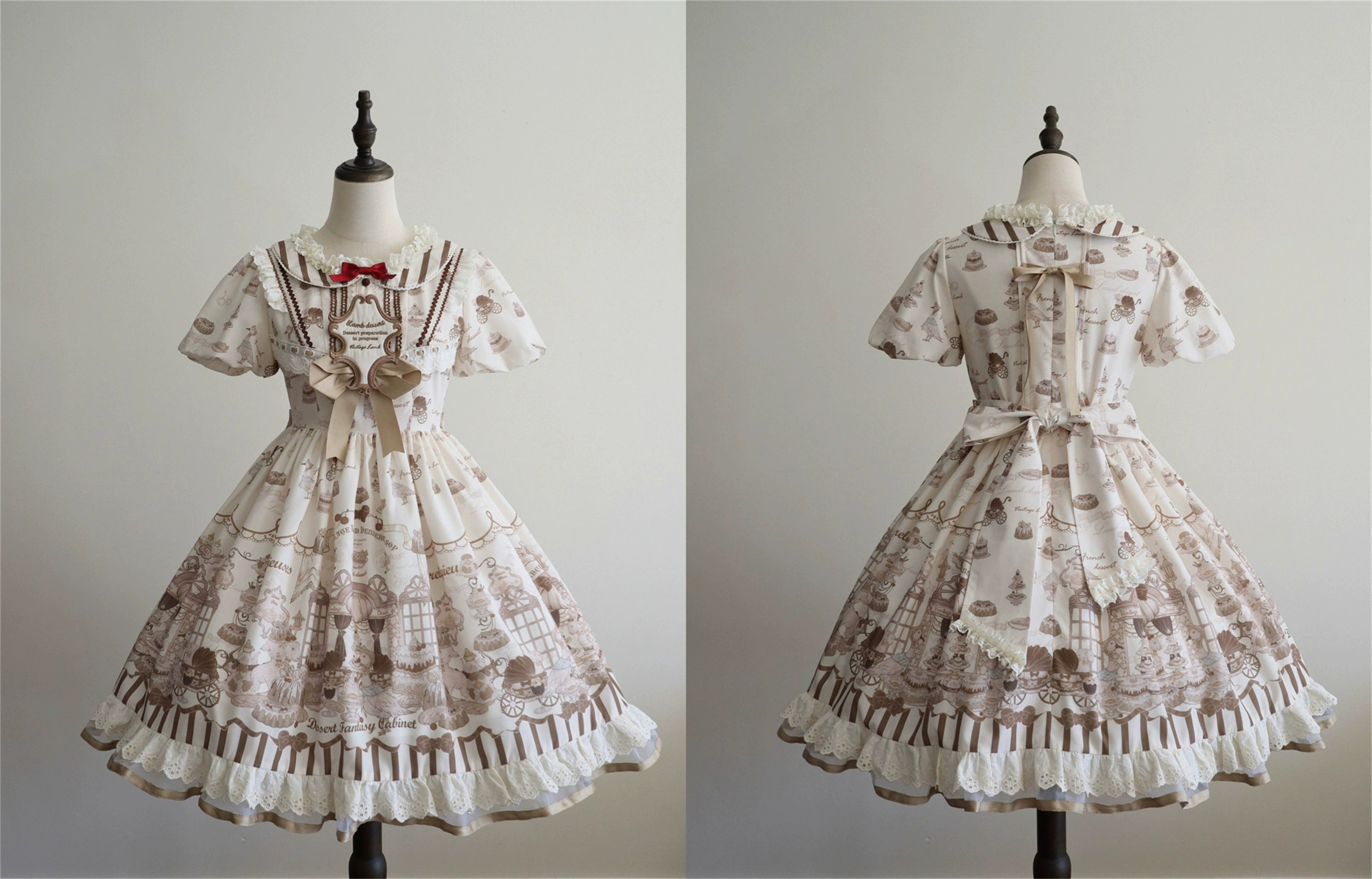 Antique Dessert Room 半袖ワンピース