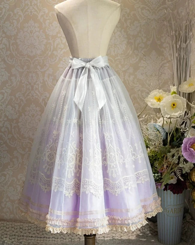 [Sale Period Ended] Sweet Pea Cream Lace Layered Skirt