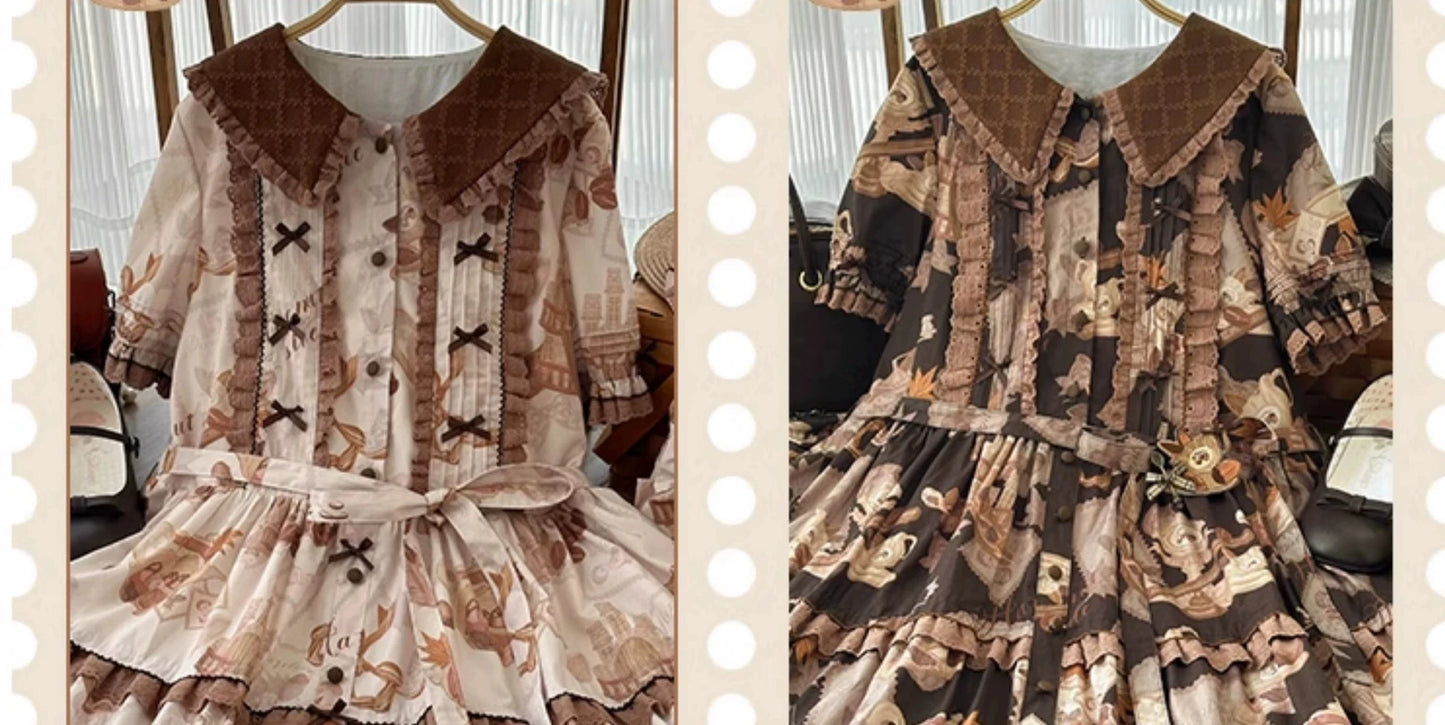 [Pre-orders available until 9/11] The Paradise of Nuts short-sleeved dress, long length