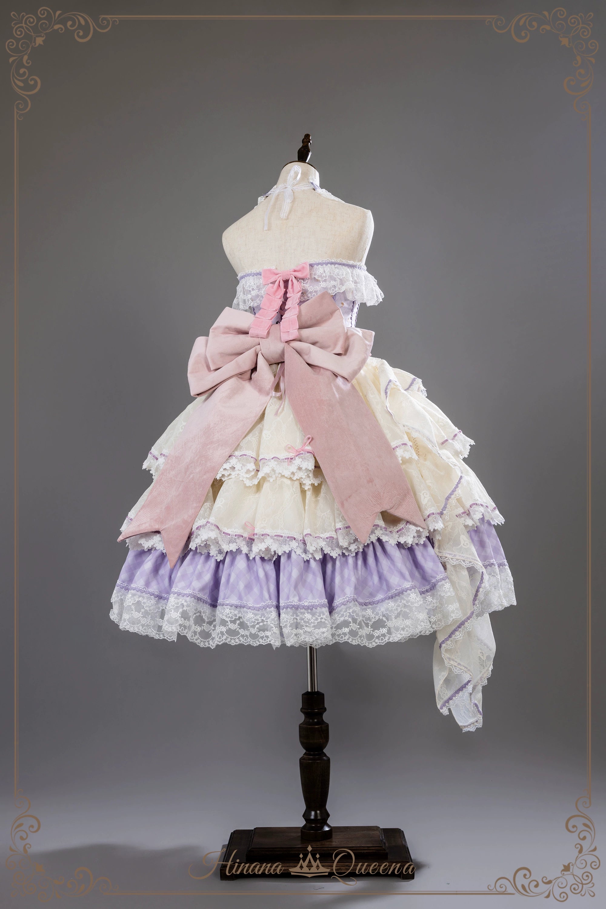 【再販・受注予約8/8まで】Dream Alice ラグジュアリーセットアップ／パープル／ショート丈