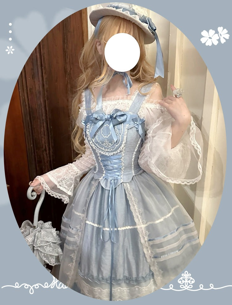 Antique Porcelain Plates オフショルダーブラウス