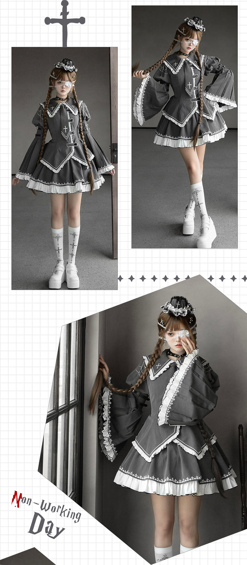 Cross Belt 制服風ゴシックセットアップ