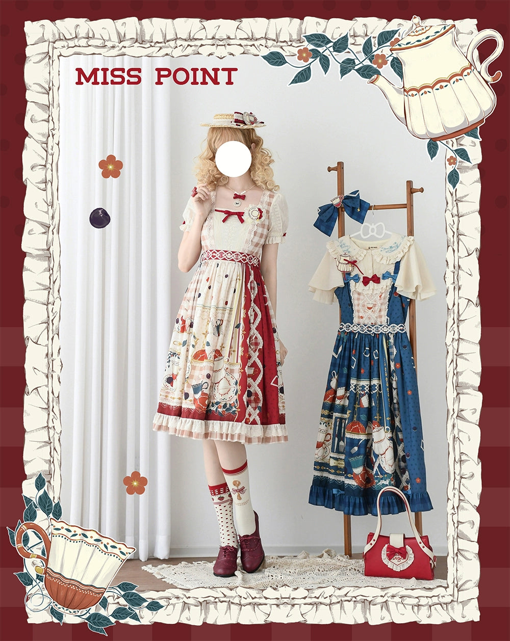 [Sales period ended] Picnic Tea Party Square Neck Dress