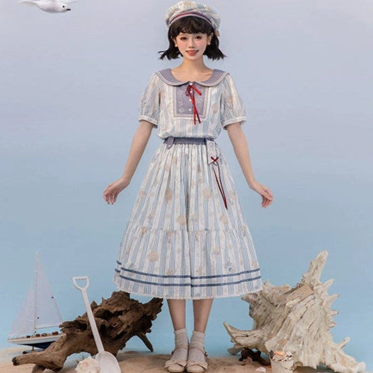 【受注予約5/13まで】Go To the Sea プリントスカート