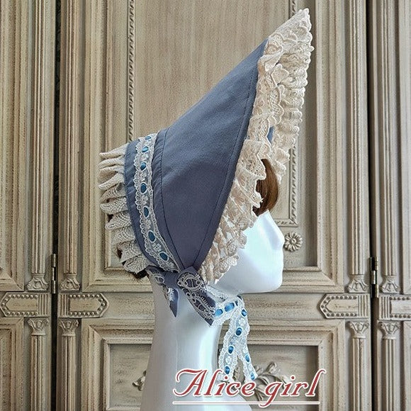 Simultaneous purchase only [Pre-order] Classical lace bonnet and ribbon corsage