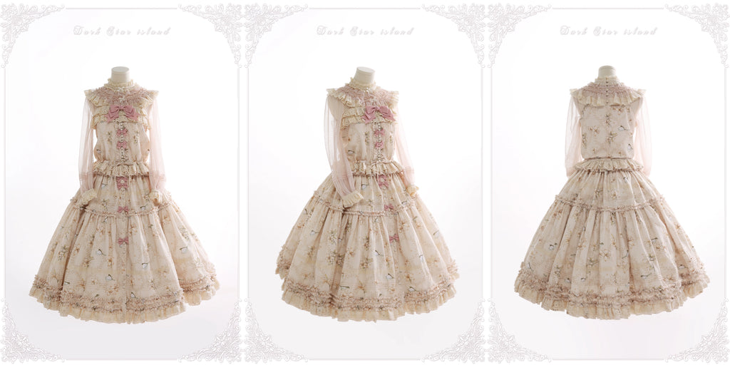 Lily and Wind クラシカルプリントスカートとトップス
