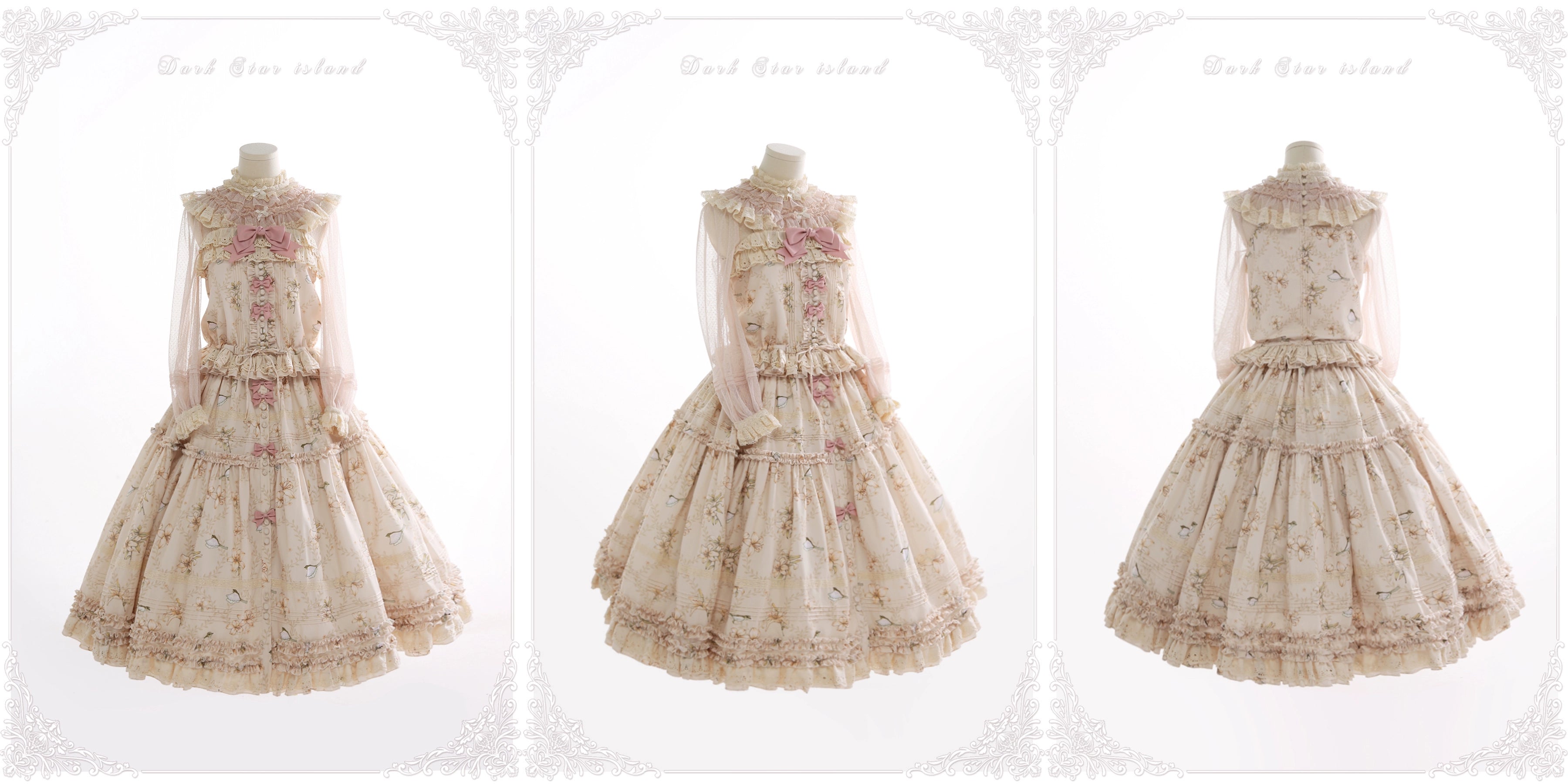 Lily and Wind クラシカルプリントスカートとトップス