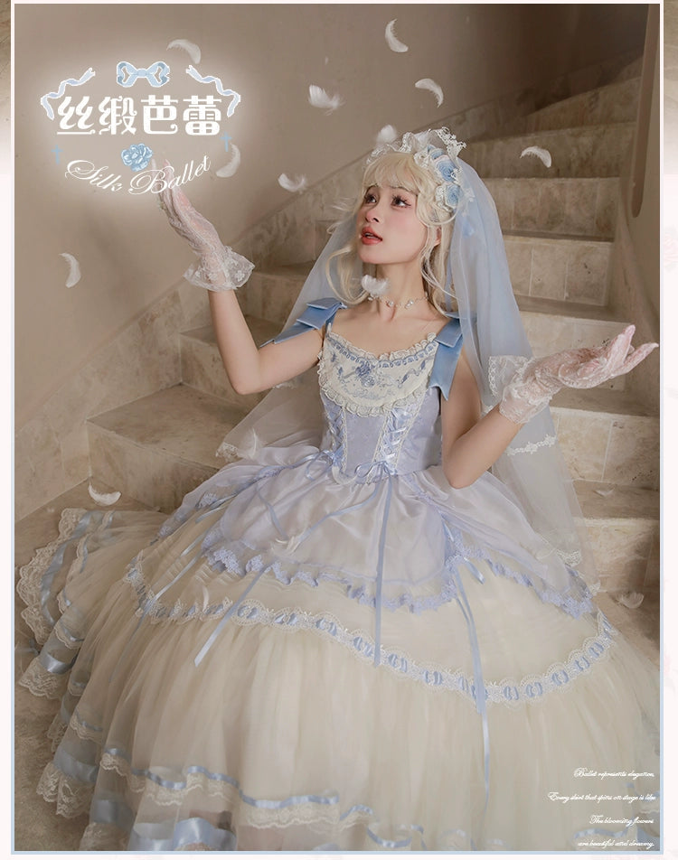 【受注予約1/23まで】Silk Ballet ジャンパースカート・ミドル丈
