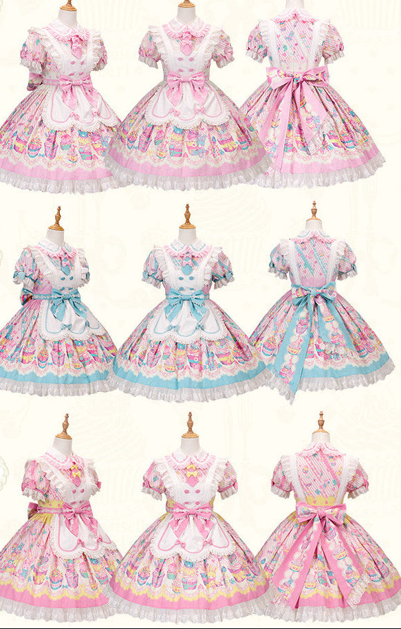 【受注予約1/26まで】Sweet Cup Cake プリントワンピース