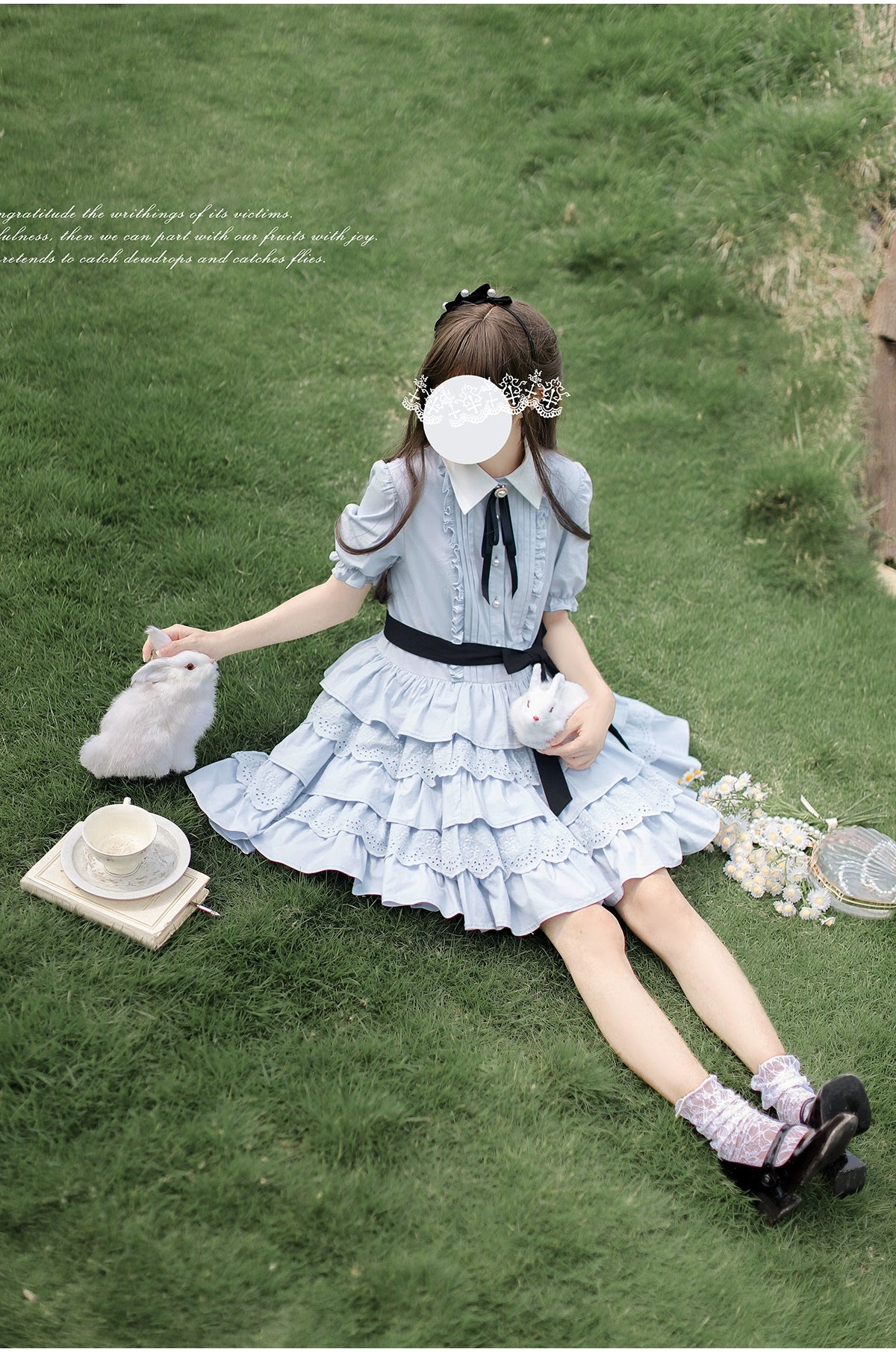 Dorothy アリスブルーのティアードワンピース
