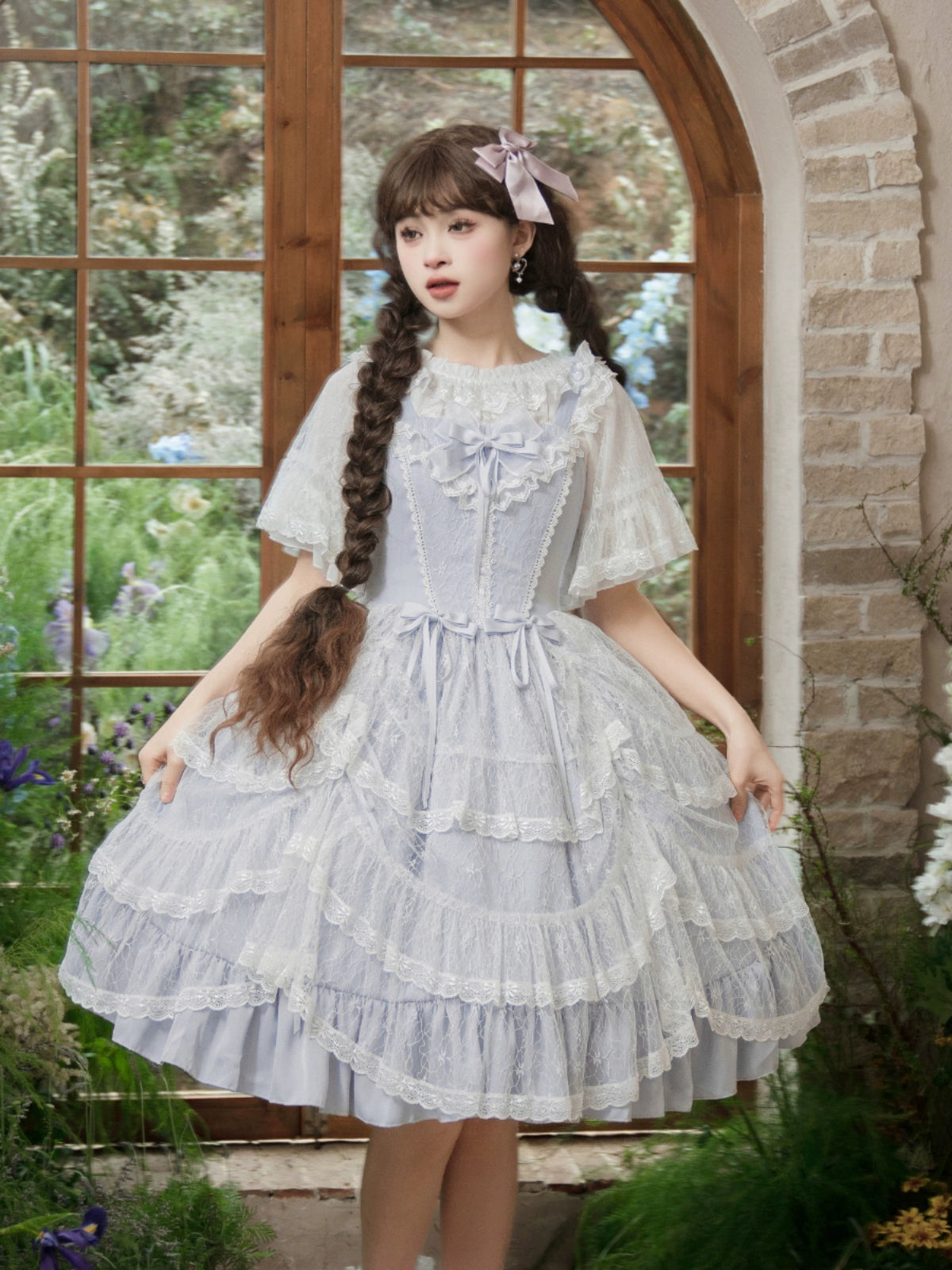June Bride フラワーレースジャンパースカート 全4色