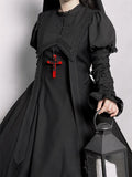 [Pre-orders available until 10/16] Pray on a Moonlight Night Dress, Black, Long Length