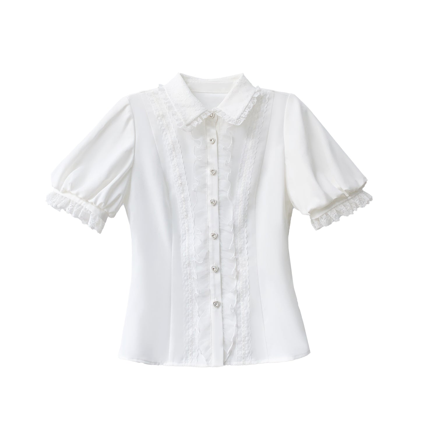 Monochrome Heart チェック柄ジャンパースカートセット・ロング丈