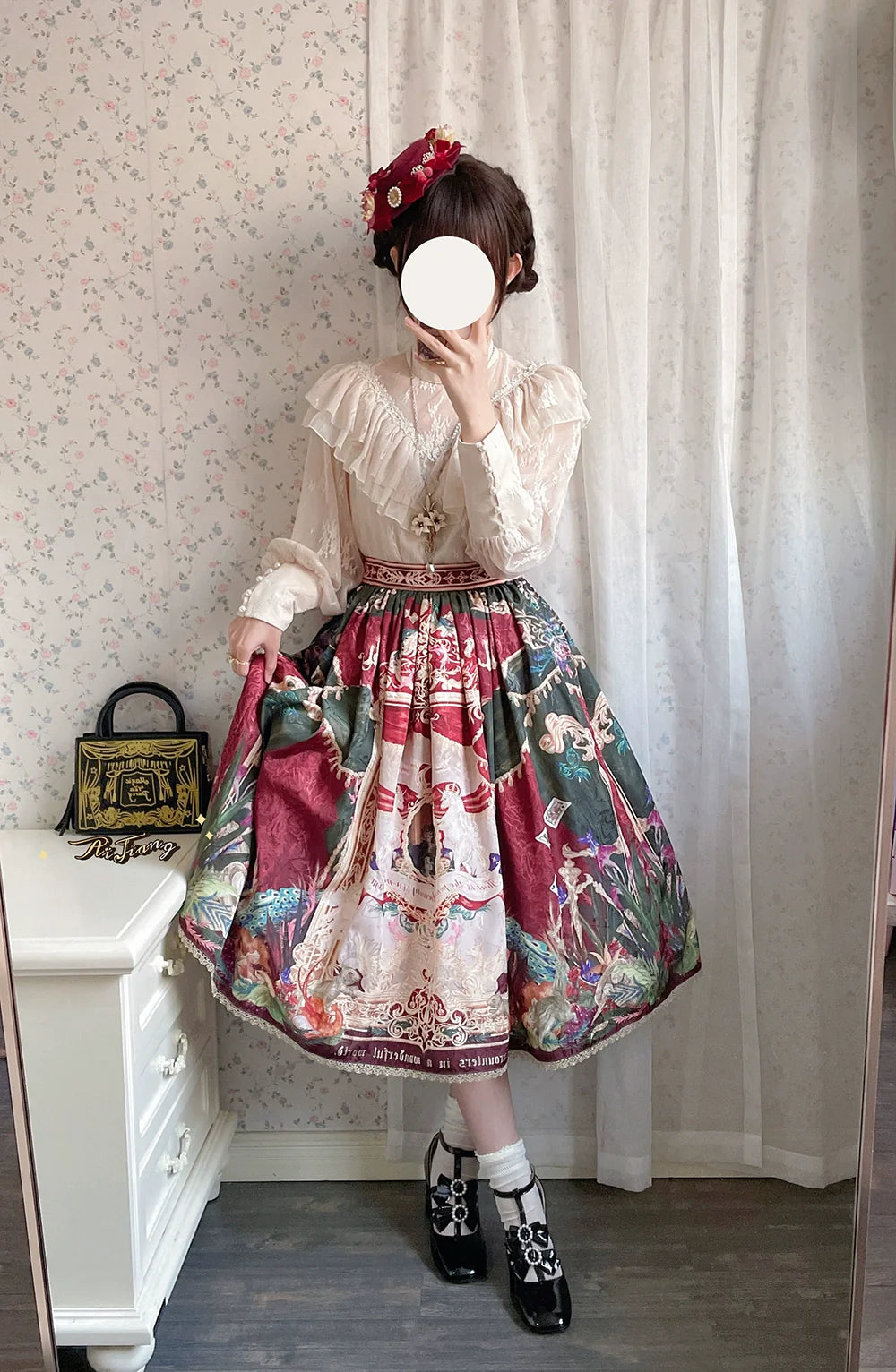 【受注予約4/8まで】Wanhua Mirror 西洋貴族風スカート レースタイプ