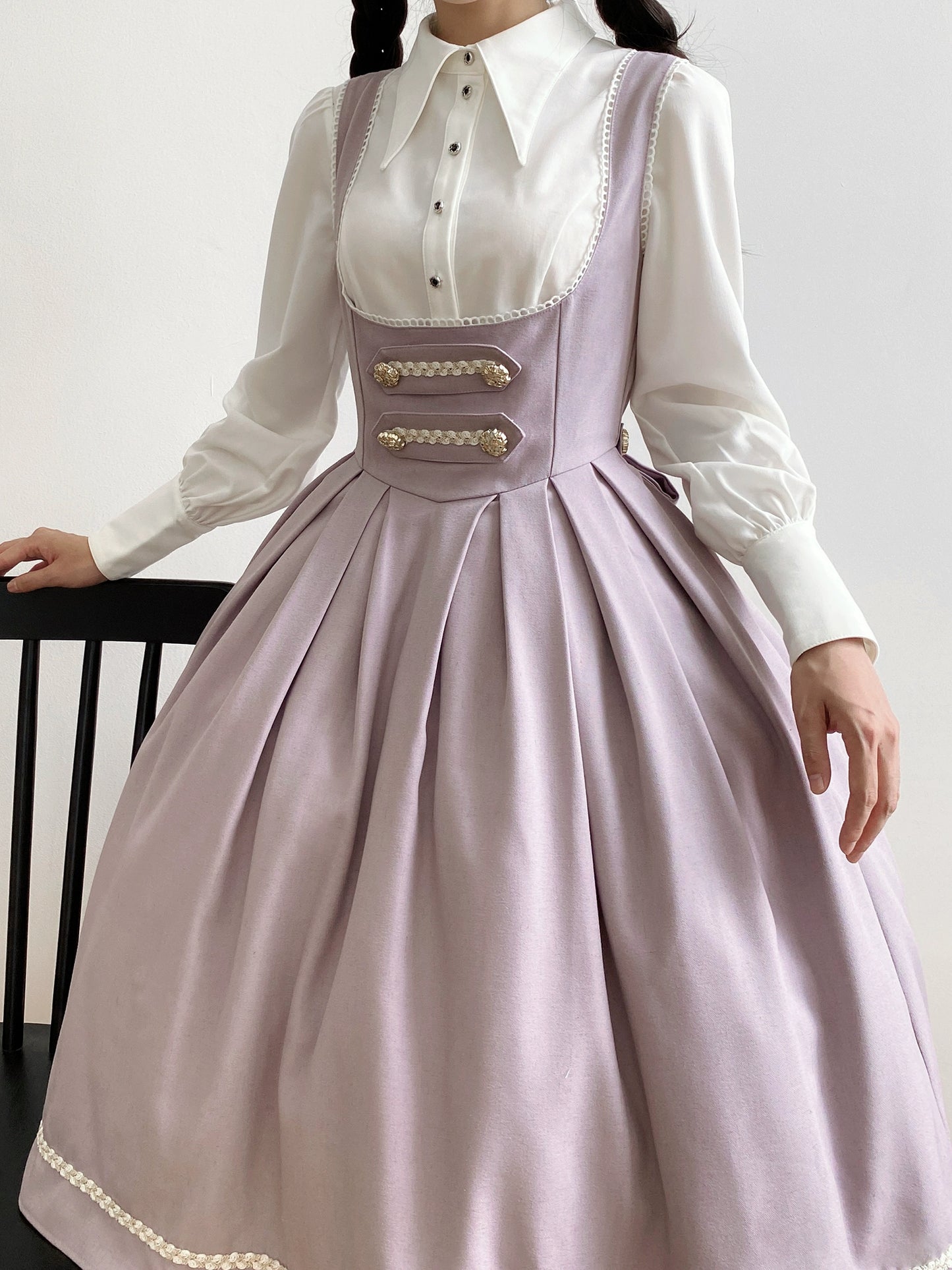 [Pre-orders available until 9/29] Bright Moon Corset Jumper Skirt, Plain Type [Lavender]