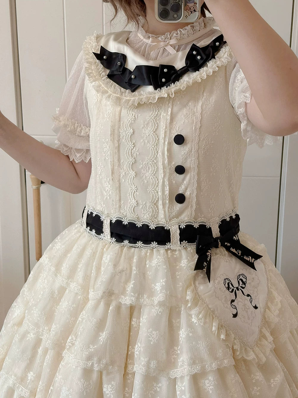 【受注予約10/13まで】Dream Lace ドールスタイルジャンパースカート