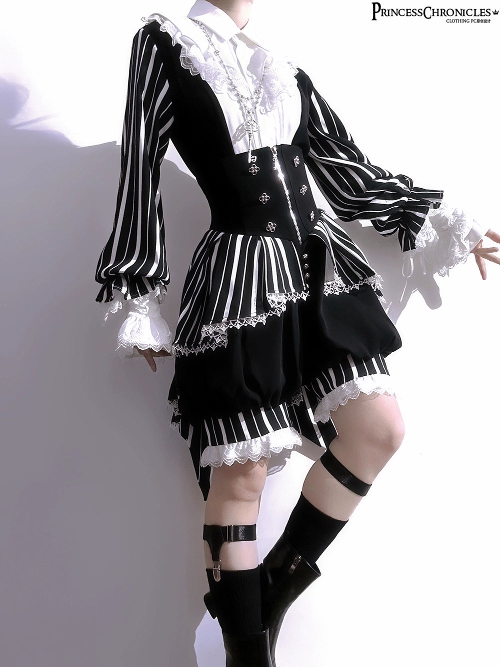 【予約販売】Marvelous Trick 皇子系ストライプショートパンツ