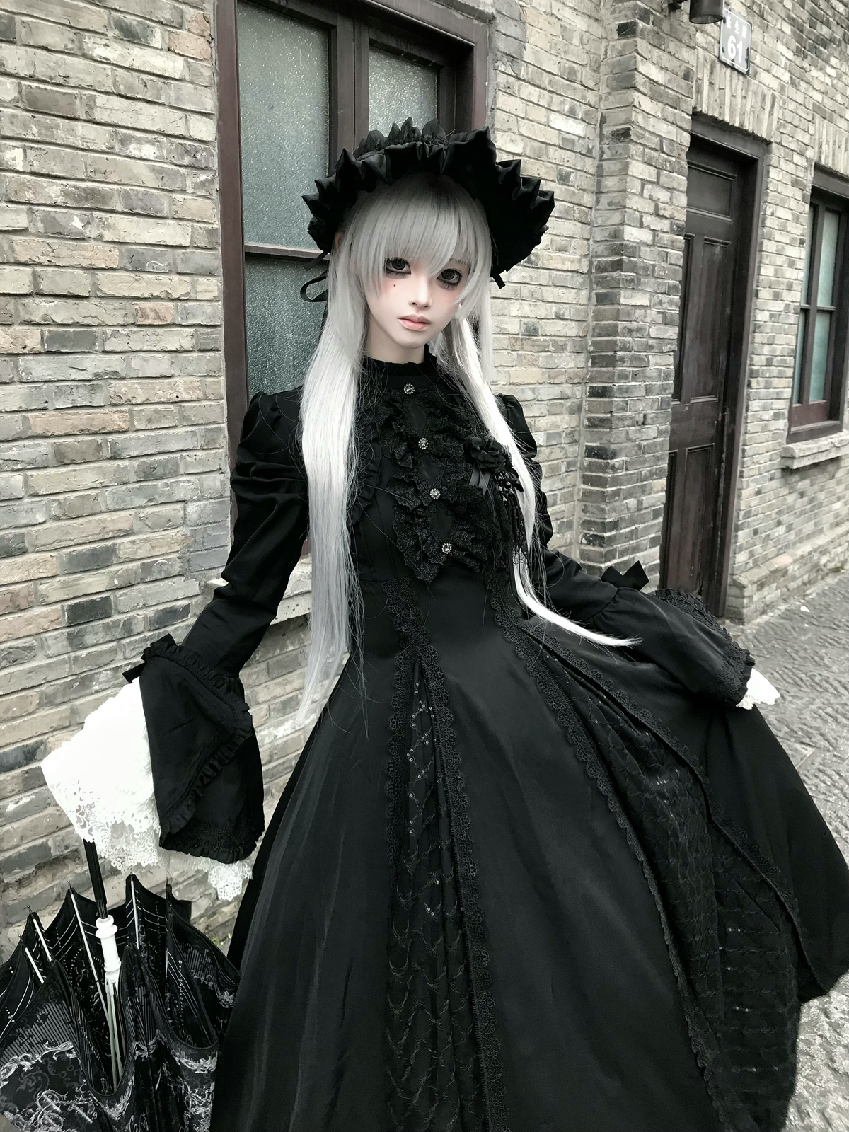 【受注予約11/4まで】Silver Mist 姫袖ゴシックワンピース