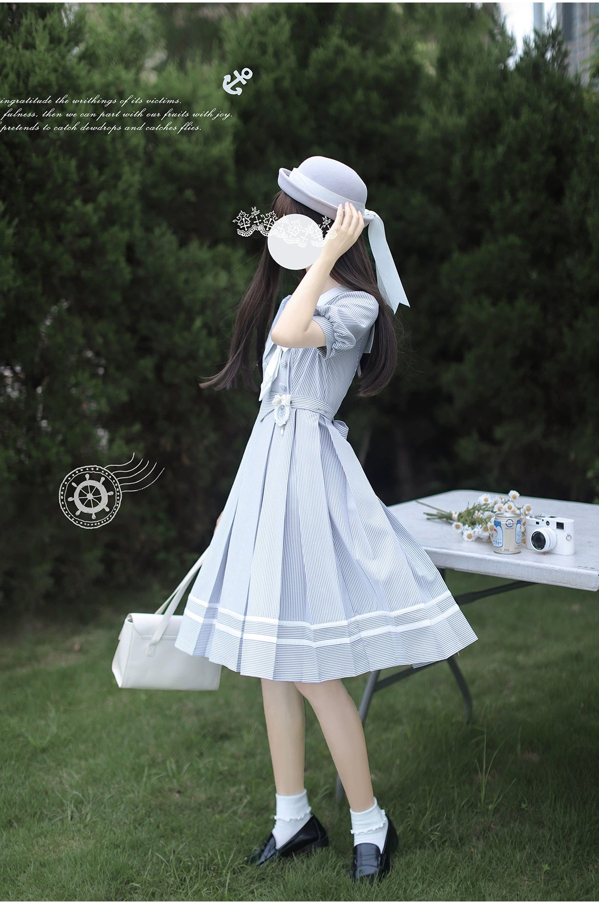 【予約販売】Mercury Chronicles ストライプのマリンワンピース